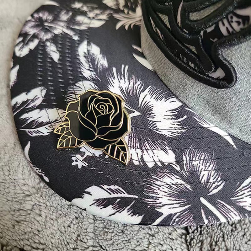 Black Rose Cap Clip