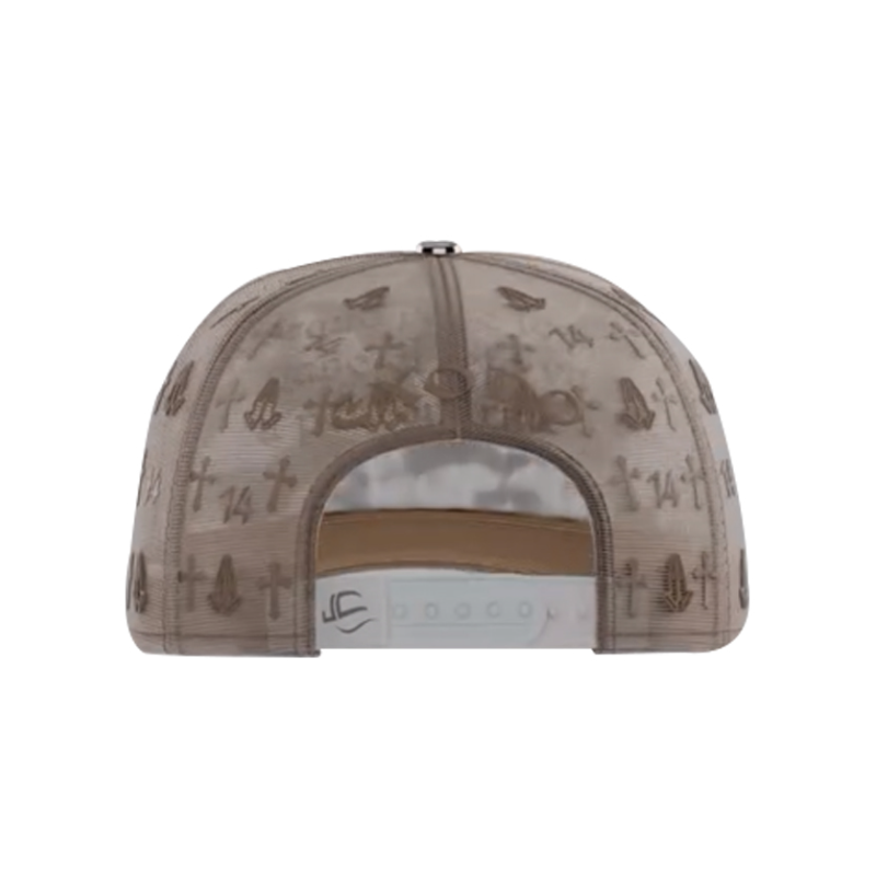 Brown Cross Chain Cap