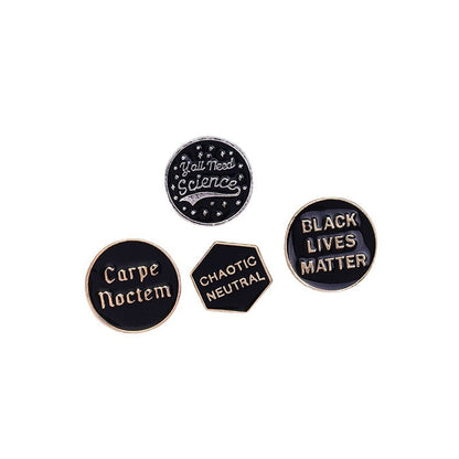 Enamel-Coated Zinc Alloy Letter Pin