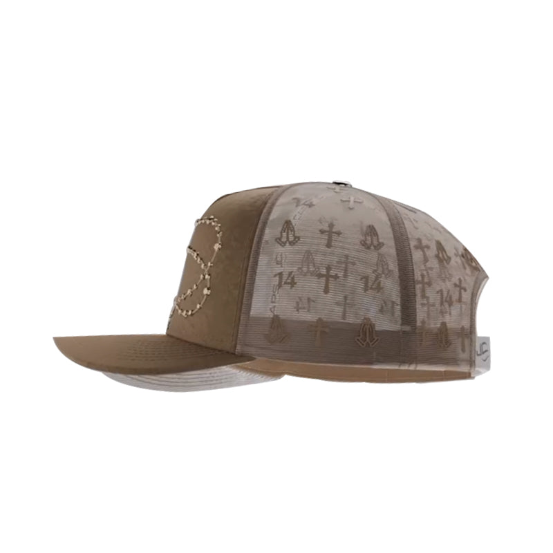 Brown Cross Chain Cap