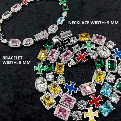 Colorful Gemstone Bracelet For Men Women
