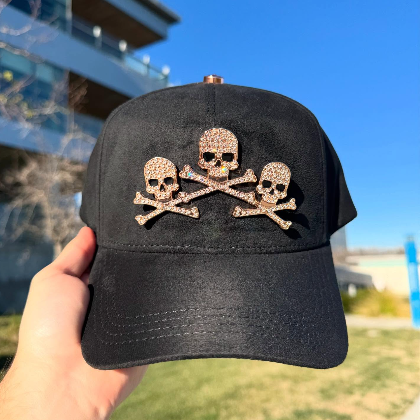 Rose Gold Skull Cap