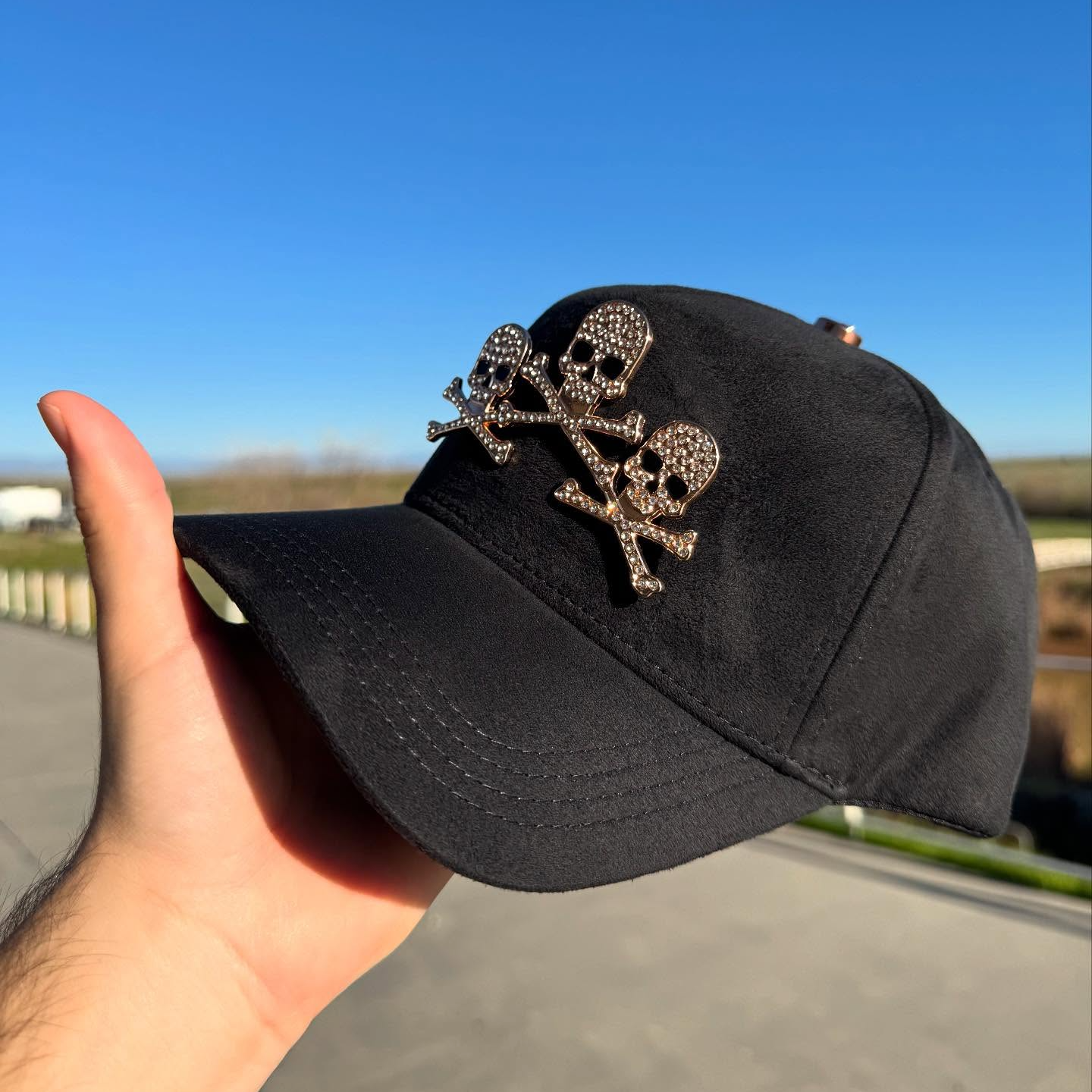 Rose Gold Skull Cap